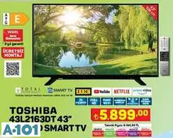 TOSHİBA 43LL2C63DT 43 FULL HD SMART LED TV